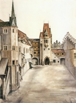 アルブレヒト・デューラー Painting - 雲のないインスブルックの旧城の中庭 アルブレヒト・デューラー